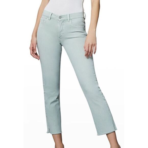 DL1961 Women Sz 25/0 Kiwi Raw Mara Straight Mid Rise Instasculpt Ankle Jeans $18 - Picture 1 of 11